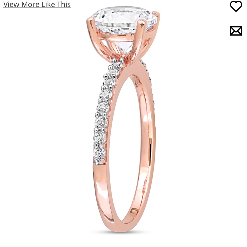Rina Limor | 10k Rose Gold Ring 2.72 Ct White Sapphire